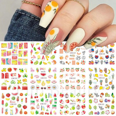 12db kaktusz víz matrica köröm matrica zöld növénylevél vízjel pelyhek csúszka tetoválás körömdíszítés LABN1261-1272-1