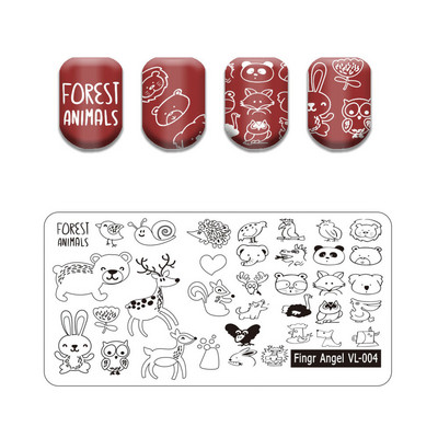 Skull Nail Art Stamping Plate Lovers Lovers Image Stamp Plate Pattern Pattern Nail Template Cake Image Εργαλείο μανικιούρ DIY