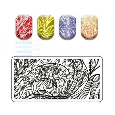 Skull Nail Art Stamping Plate Lovers Lovers Image Stamp Plate Pattern Pattern Nail Template Cake Image Εργαλείο μανικιούρ DIY