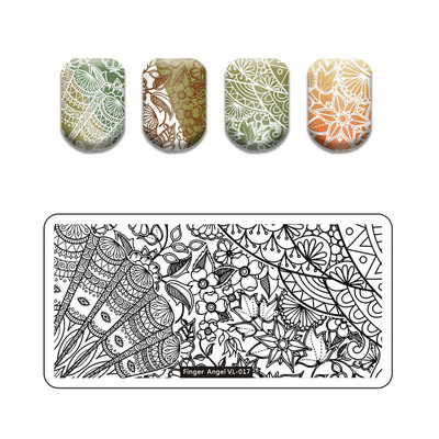 Skull Nail Art Stamping Plate Lovers Lovers Image Stamp Plate Pattern Pattern Nail Template Cake Image Εργαλείο μανικιούρ DIY