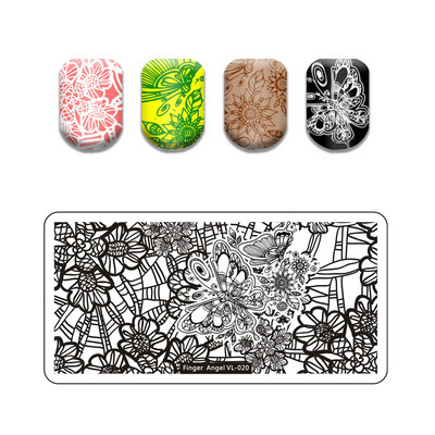 Skull Nail Art Stamping Plate Lovers Lovers Image Stamp Plate Pattern Pattern Nail Template Cake Image Εργαλείο μανικιούρ DIY