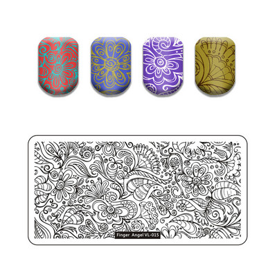 Skull Nail Art Stamping Plate Lovers Lovers Image Stamp Plate Pattern Pattern Nail Template Cake Image Εργαλείο μανικιούρ DIY