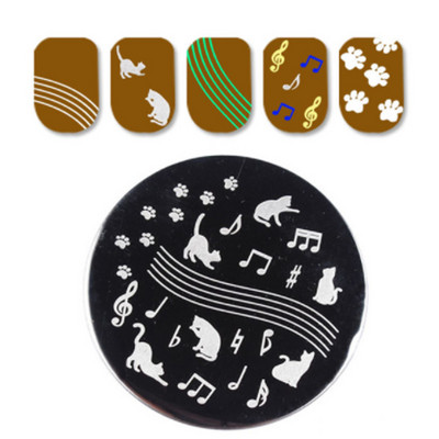 Skull Nail Art Stamping Plate Lovers Lovers Image Stamp Plate Pattern Pattern Nail Template Cake Image Εργαλείο μανικιούρ DIY