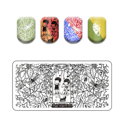 Skull Nail Art Stamping Plate Lovers Lovers Image Stamp Plate Pattern Pattern Nail Template Cake Image Εργαλείο μανικιούρ DIY