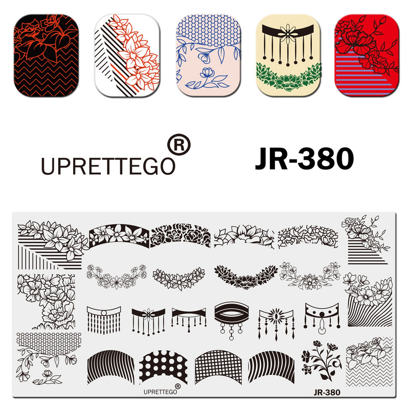 Πρότυπο πλάκας σφράγισης από ανοξείδωτο ατσάλι 2020 Floral Line Flower Fruit Smile Lace Woman Silhouettes Mother Christmas JR371-380