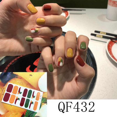 1 list laka za nokte Umjetnička naljepnica 3D svjetlucavi puder Cvjetne naljepnice Folije za nokte Manikura Vodootporne Punopokrivene ljepljive tetovaže Nabavka