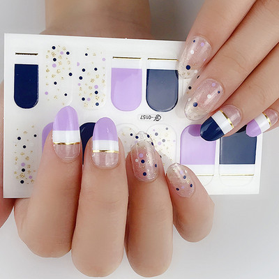 1 list laka za nokte Umjetnička naljepnica 3D svjetlucavi puder Cvjetne naljepnice Folije za nokte Manikura Vodootporne Punopokrivene ljepljive tetovaže Nabavka