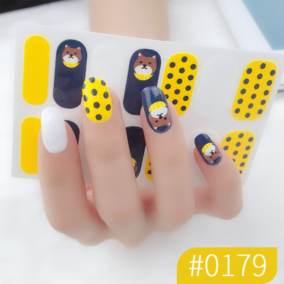 1 list laka za nokte Umjetnička naljepnica 3D svjetlucavi puder Cvjetne naljepnice Folije za nokte Manikura Vodootporne Punopokrivene ljepljive tetovaže Nabavka