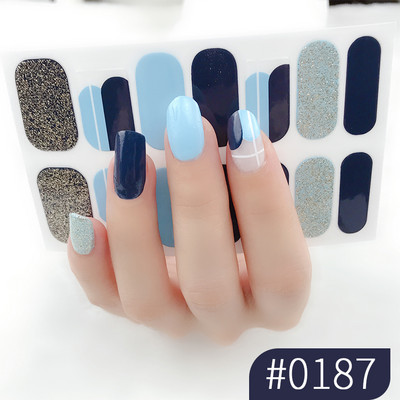 1 list laka za nokte Umjetnička naljepnica 3D svjetlucavi puder Cvjetne naljepnice Folije za nokte Manikura Vodootporne Punopokrivene ljepljive tetovaže Nabavka