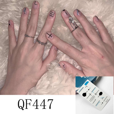 1 list laka za nokte Umjetnička naljepnica 3D svjetlucavi puder Cvjetne naljepnice Folije za nokte Manikura Vodootporne Punopokrivene ljepljive tetovaže Nabavka