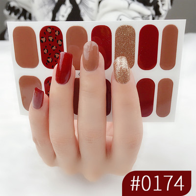 1 list laka za nokte Umjetnička naljepnica 3D svjetlucavi puder Cvjetne naljepnice Folije za nokte Manikura Vodootporne Punopokrivene ljepljive tetovaže Nabavka