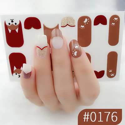 1 list laka za nokte Umjetnička naljepnica 3D svjetlucavi puder Cvjetne naljepnice Folije za nokte Manikura Vodootporne Punopokrivene ljepljive tetovaže Nabavka