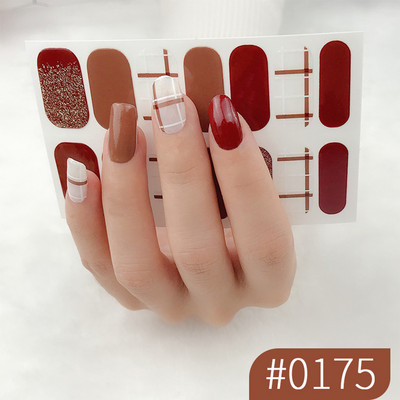 1 list laka za nokte Umjetnička naljepnica 3D svjetlucavi puder Cvjetne naljepnice Folije za nokte Manikura Vodootporne Punopokrivene ljepljive tetovaže Nabavka