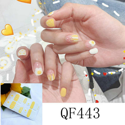 1 list laka za nokte Umjetnička naljepnica 3D svjetlucavi puder Cvjetne naljepnice Folije za nokte Manikura Vodootporne Punopokrivene ljepljive tetovaže Nabavka