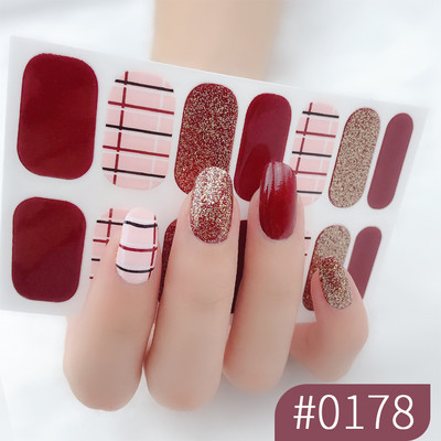 1 list laka za nokte Umjetnička naljepnica 3D svjetlucavi puder Cvjetne naljepnice Folije za nokte Manikura Vodootporne Punopokrivene ljepljive tetovaže Nabavka