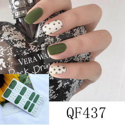 1 list laka za nokte Umjetnička naljepnica 3D svjetlucavi puder Cvjetne naljepnice Folije za nokte Manikura Vodootporne Punopokrivene ljepljive tetovaže Nabavka