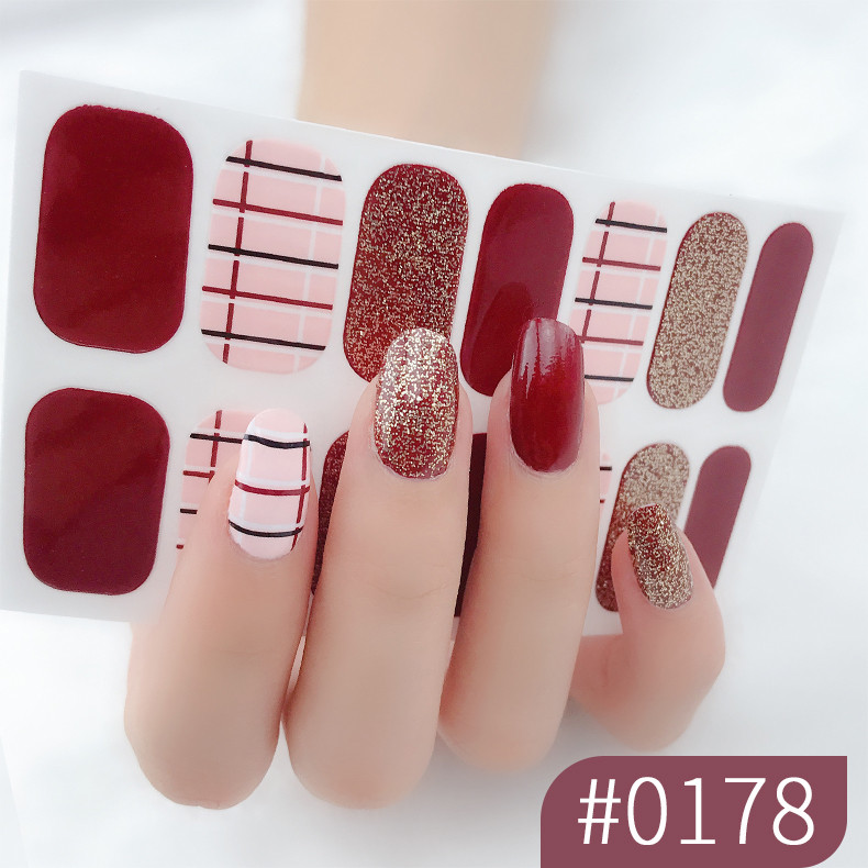 1 list laka za nokte Umjetnička naljepnica 3D svjetlucavi puder Cvjetne naljepnice Folije za nokte Manikura Vodootporne Punopokrivene ljepljive tetovaže Nabavka