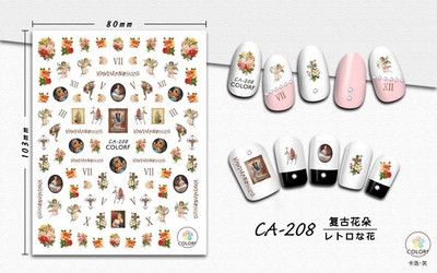 1 db Szűz Mária Jézus Krisztus 3D köröm angyal Ámor matrica Színes vallási sorozat öntapadó matrica dekoráció