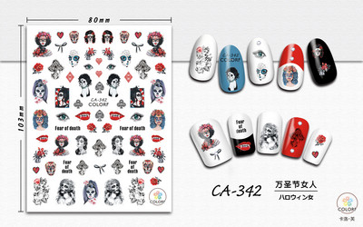 1 db Szűz Mária Jézus Krisztus 3D köröm angyal Ámor matrica Színes vallási sorozat öntapadó matrica dekoráció