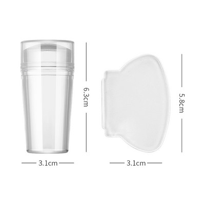 1 db Nail Art Sablonok Szilikon Bélyegző Pecsét Nyomtatás Acéllemez Virág Geometria Transzfer Köröm Bélyegző Lemezek Köröm Design