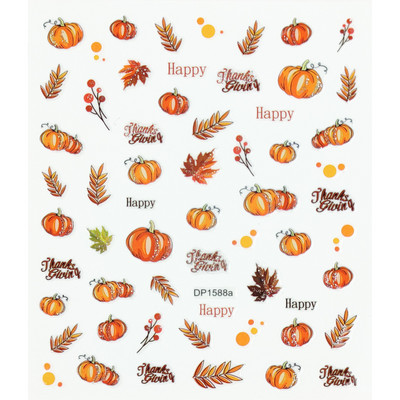 Fluoreszcens 3D körömmatricák Világító Halloween Pumpkin Pókcsillag Hold DIY Körömmatricák Sötétben Ragyog Nail Art Dekoráció