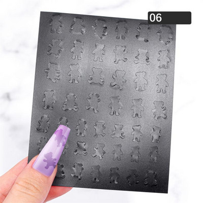 Köröm bélyegző lemezek Vonalak Sablonlemez Forma Bélyegző Lemezek Körömdíszítő film Stencilek Sablonok Köröm Bélyegző Körömdíszítő eszközök