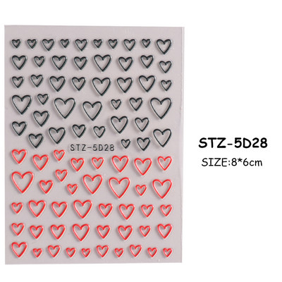 5D ανάγλυφο αυτοκόλλητο νυχιών Λευκό λουλούδι γάμου με δαντέλα αυτοκόλλητα αυτοκόλλητα αυτοκόλλητα βερνίκι καλοκαιρινού τζελ Διακοσμήσεις μανικιούρ PPSTZ5D33