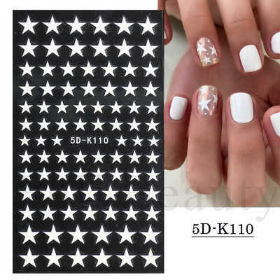 5D ανάγλυφο αυτοκόλλητο νυχιών Λευκό λουλούδι γάμου με δαντέλα αυτοκόλλητα αυτοκόλλητα αυτοκόλλητα βερνίκι καλοκαιρινού τζελ Διακοσμήσεις μανικιούρ PPSTZ5D33