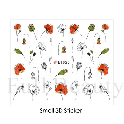 5D ανάγλυφο αυτοκόλλητο νυχιών Λευκό λουλούδι γάμου με δαντέλα αυτοκόλλητα αυτοκόλλητα αυτοκόλλητα βερνίκι καλοκαιρινού τζελ Διακοσμήσεις μανικιούρ PPSTZ5D33