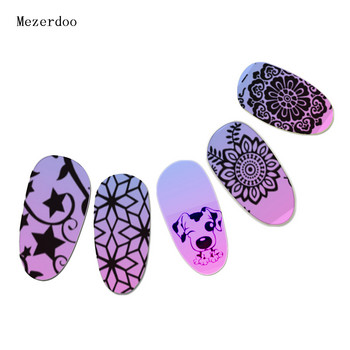 Sleeping Puppy Flowers Pattern Nail Stamping Plate Stamping Image Printing Nail Art Template DIY Stamp Tools manicure B10