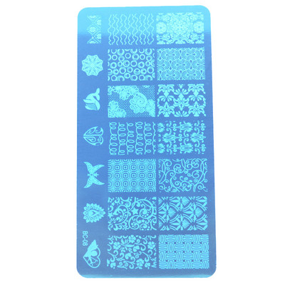 GAM-BELLE 1 τμχ Πλάκες σφράγισης νυχιών Νέα σχέδια Rose Flower Geometry Nail Art Stamp DIY Βερνίκι νυχιών Αξεσουάρ εκτύπωσης Εργαλεία