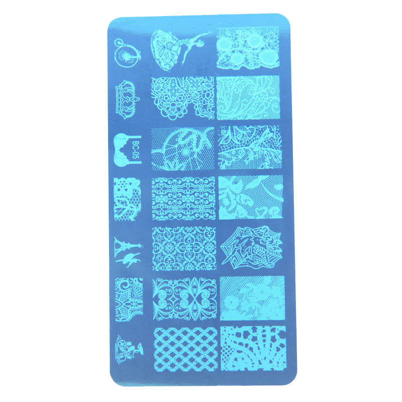 GAM-BELLE 1 τμχ Πλάκες σφράγισης νυχιών Νέα σχέδια Rose Flower Geometry Nail Art Stamp DIY Βερνίκι νυχιών Αξεσουάρ εκτύπωσης Εργαλεία