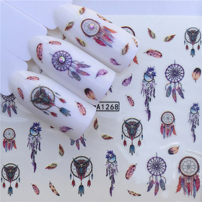 Sliders For Nails Summer Nail Sticker Wolf Full Art Decorations on Nails Decals Animal Transfer Water Film Slider Design 2022