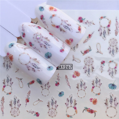 Sliders For Nails Summer Nail Sticker Wolf Full Art Decorations on Nails Decals Animal Transfer Water Film Slider Design 2022