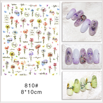 Sliders For Nails Summer Nail Sticker Wolf Full Art Decorations on Nails Decals Animal Transfer Water Film Slider Design 2022