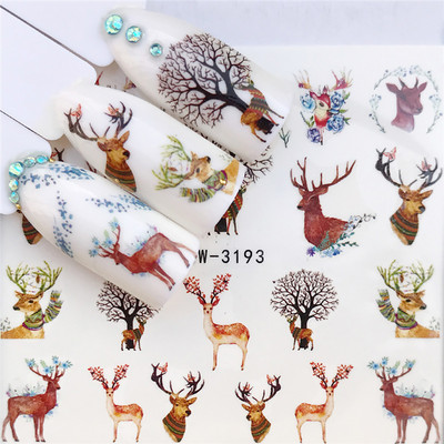 Sliders For Nails Summer Nail Sticker Wolf Full Art Decorations on Nails Decals Animal Transfer Water Film Slider Design 2022