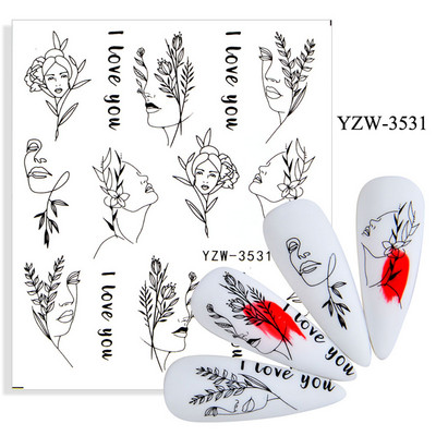 Sliders For Nails Summer Nail Sticker Wolf Full Art Decorations on Nails Decals Animal Transfer Water Film Slider Design 2022
