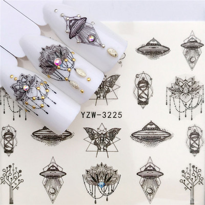 Sliders For Nails Summer Nail Sticker Wolf Full Art Decorations on Nails Decals Animal Transfer Water Film Slider Design 2022