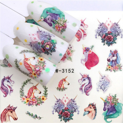 Sliders For Nails Summer Nail Sticker Wolf Full Art Decorations on Nails Decals Animal Transfer Water Film Slider Design 2022