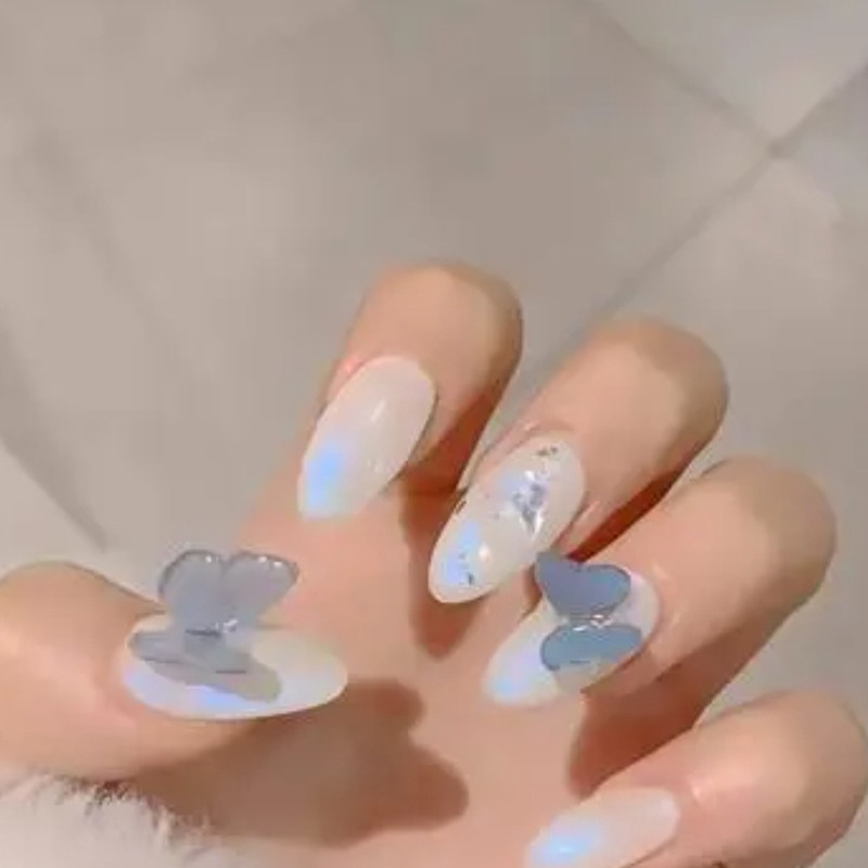 Jóléti forma1 db 3D-s faragott szilikon forma körömbélyegző pillangó mintás UV gél akril körömsablon DIY újrafelhasználható körömforma