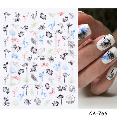 1db 3D körömmatrica fekete szív szerelem öntapadó csúszka betűk körömdíszítések csillagok matricák manikűr kiegészítők GLF740