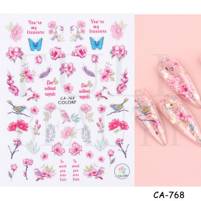 1db 3D körömmatrica fekete szív szerelem öntapadó csúszka betűk körömdíszítések csillagok matricák manikűr kiegészítők GLF740