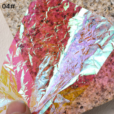 1 ρολό ρολό ροζ χρυσό φύλλο νυχιών Sparkly Sky Glitter Αυτοκόλλητα μεταφοράς Nail Art Slider Χαρτί DIY Διακόσμηση