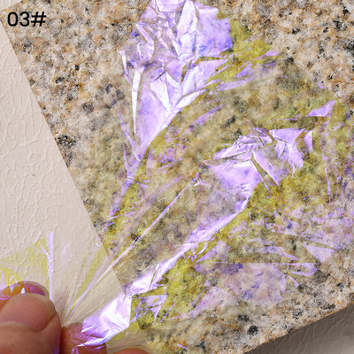 1 ρολό ρολό ροζ χρυσό φύλλο νυχιών Sparkly Sky Glitter Αυτοκόλλητα μεταφοράς Nail Art Slider Χαρτί DIY Διακόσμηση