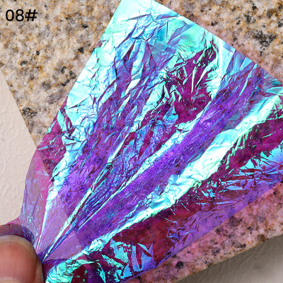 1 ρολό ρολό ροζ χρυσό φύλλο νυχιών Sparkly Sky Glitter Αυτοκόλλητα μεταφοράς Nail Art Slider Χαρτί DIY Διακόσμηση