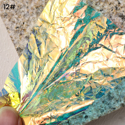 1 ρολό ρολό ροζ χρυσό φύλλο νυχιών Sparkly Sky Glitter Αυτοκόλλητα μεταφοράς Nail Art Slider Χαρτί DIY Διακόσμηση