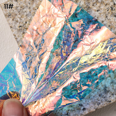 1 ρολό ρολό ροζ χρυσό φύλλο νυχιών Sparkly Sky Glitter Αυτοκόλλητα μεταφοράς Nail Art Slider Χαρτί DIY Διακόσμηση