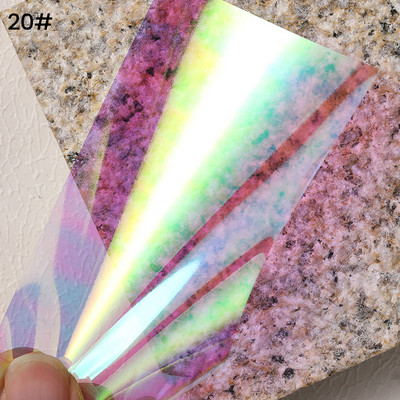 1 ρολό ρολό ροζ χρυσό φύλλο νυχιών Sparkly Sky Glitter Αυτοκόλλητα μεταφοράς Nail Art Slider Χαρτί DIY Διακόσμηση