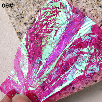 1 ρολό ρολό ροζ χρυσό φύλλο νυχιών Sparkly Sky Glitter Αυτοκόλλητα μεταφοράς Nail Art Slider Χαρτί DIY Διακόσμηση