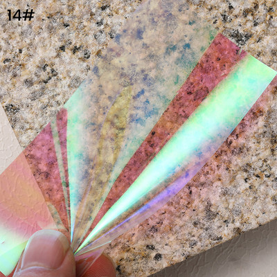 1 ρολό ρολό ροζ χρυσό φύλλο νυχιών Sparkly Sky Glitter Αυτοκόλλητα μεταφοράς Nail Art Slider Χαρτί DIY Διακόσμηση